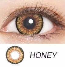 Fresh Young Honey 2pcs Soft 3 Tone Contact Lenses Coloured + Free Case